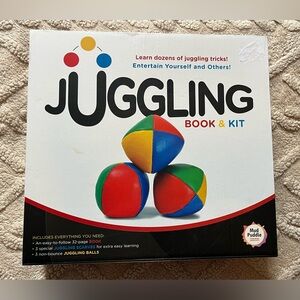 Kids Juggling Kit - Learn How To Juggle Book & Kit W/ Scarves & Hacky Sacks